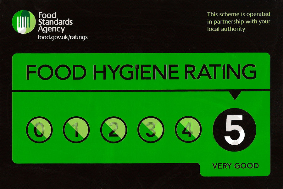 UK Food Standards Agency 5 Star Hygiene rating