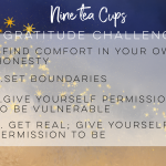 nine tea cups gratitude challenge resource post 2 - getting past insecurity and shame