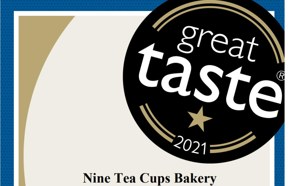 Nine Tea Cups Bakery Great taste awards 2021 1-star award