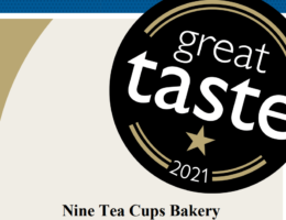 Nine Tea Cups Bakery Great taste awards 2021 1-star award